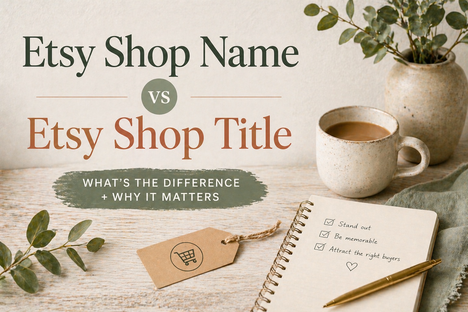 Etsy Shop Name vs Shop Title: What Each Does (2026)