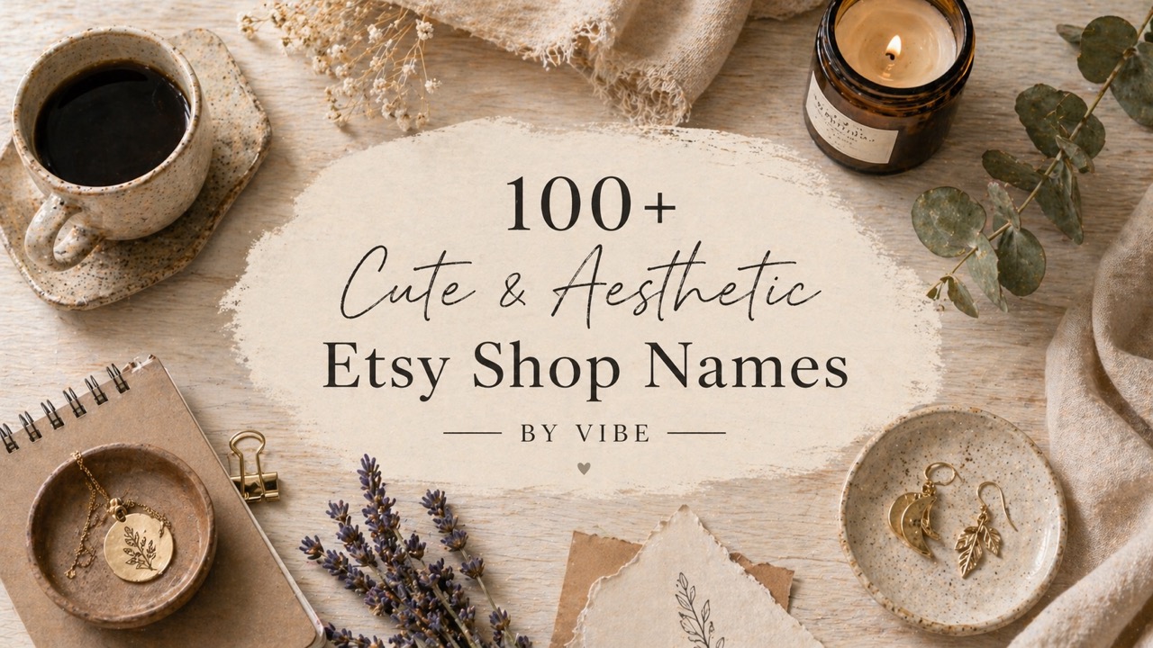 100+ Cute & Aesthetic Etsy Shop Names by Vibe (Cottagecore, Boho, Dark Academia & More)